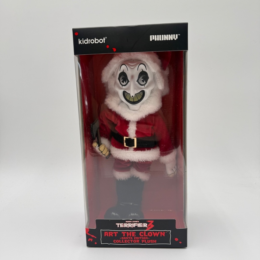 Kidrobot Phunny Terrifier 3 Art The Clown Santa Edition Collector Plush E